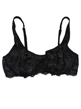 Victoria’s Secret Black Lace Bra 34B Underwire Sheer Sexy Lingerie